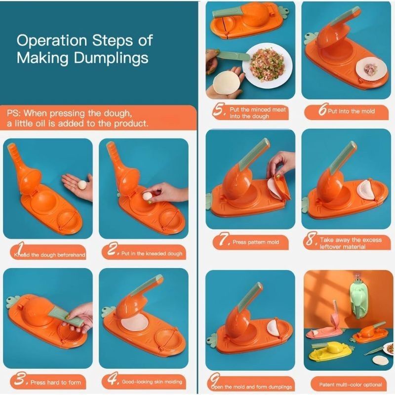 Alat Press Adonan Kulit Pangsit 2in1 (Cetakan Pangsit Dumpling Wonton)