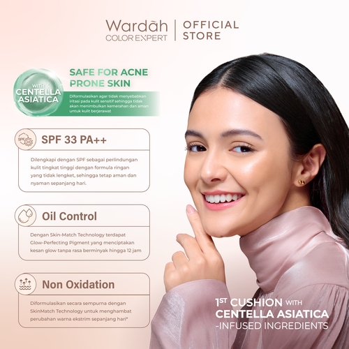 Wardah Colorfit Perfect Glow Cushion REFILL 15gr - 11C Pink Fair