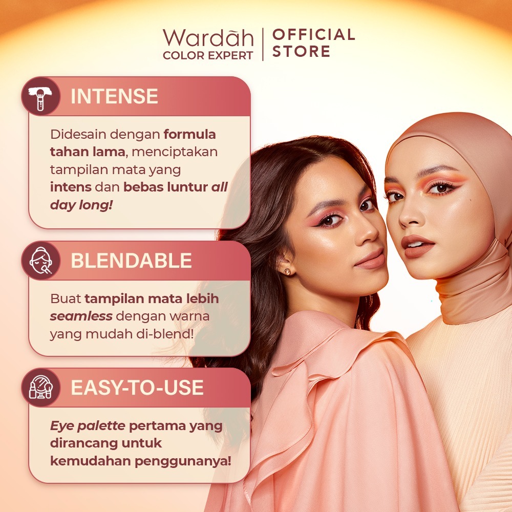 Wardah Colorfit Quad Eye Palette 6gr - 02 Rose Aurora
