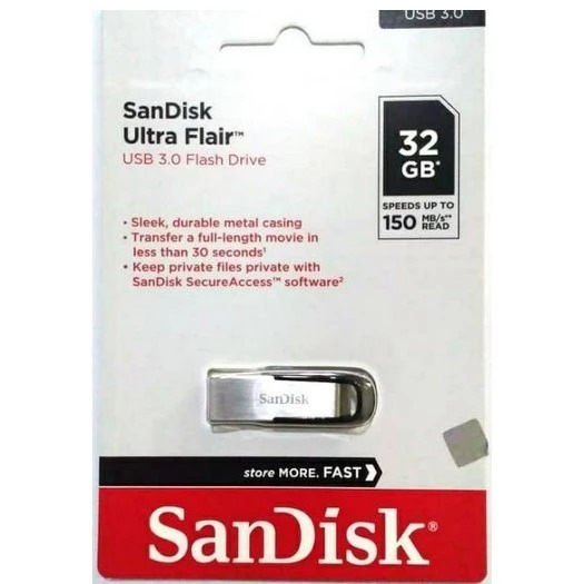 Sandisk Flashdisk Ultra Flair - 32GB USB 3.0 CZ73 Sandisk Flashdisk Ultra Flair - 32GB USB 3.0 CZ73
