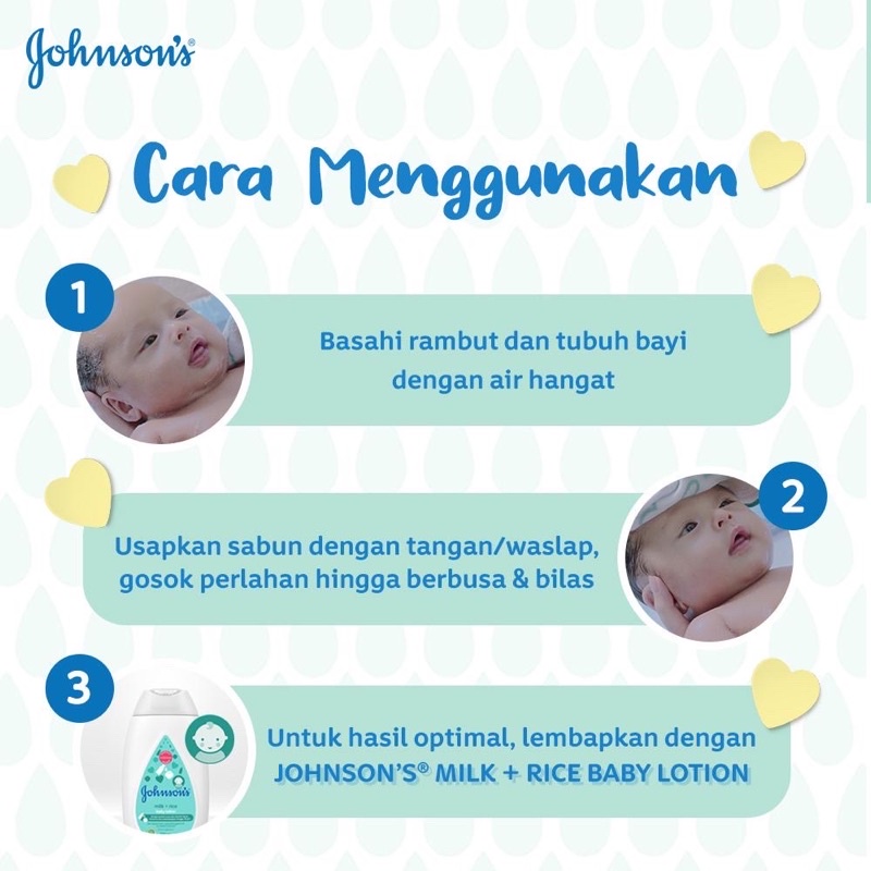 Johnsons Baby Hair & Body Baby Bath - Milk Rice REFILL 400ml (Free Tumbler)