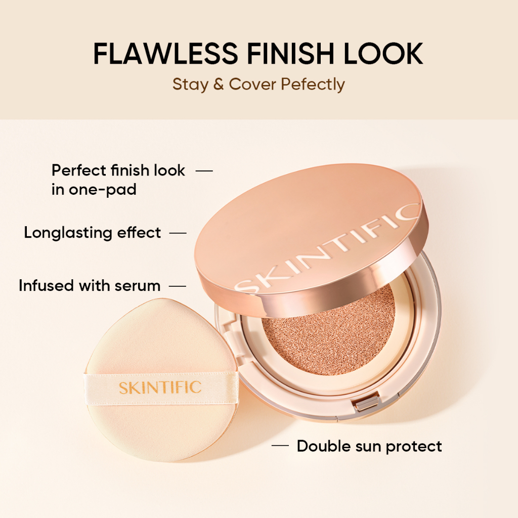 Skintific Cover All Perfect Cushion Full Size - 03W Warm Almond