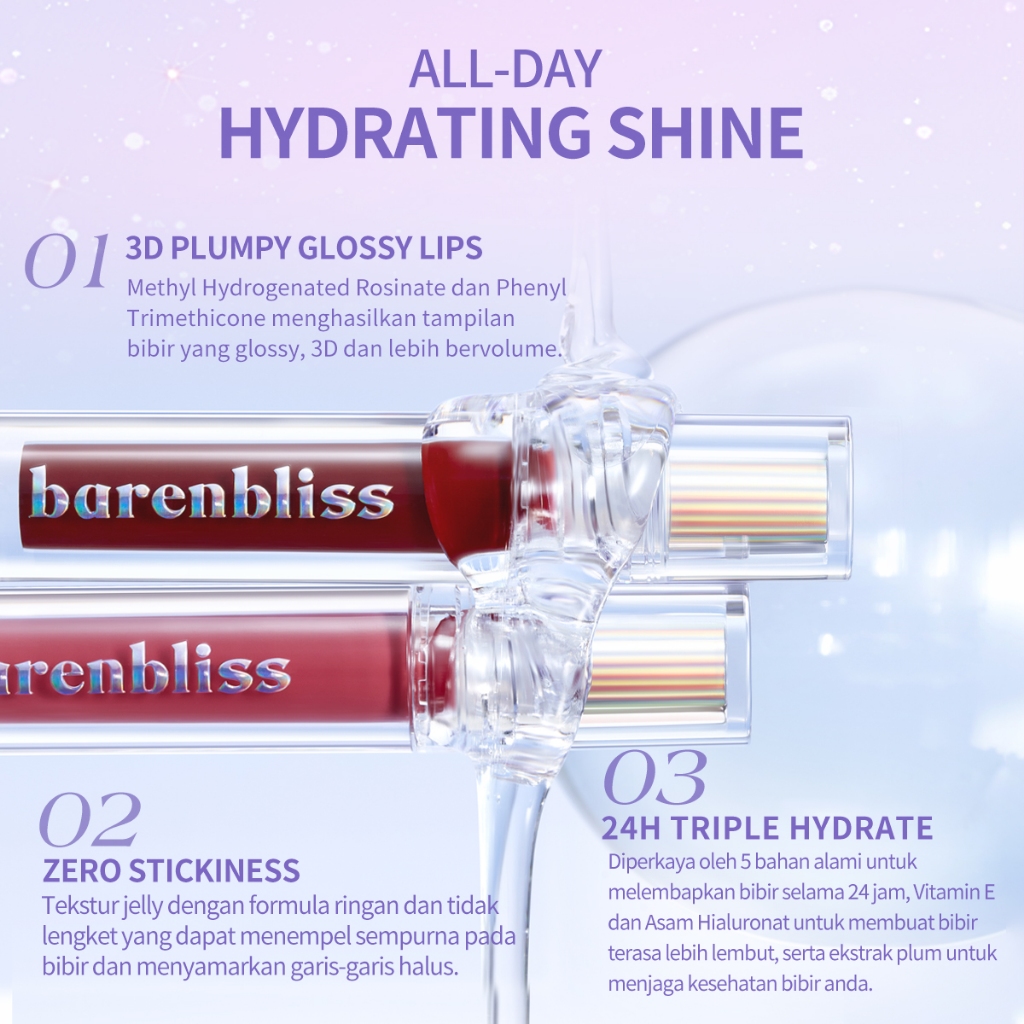BNB Barenbliss Plum Makes Plumping Lip Gloss 2.5gr - 01 Bare