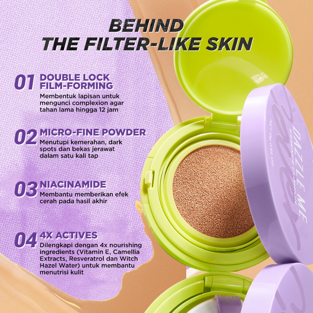 Dazzle Me Better Than Filter Maxnificent Essence Cushion 15gr - C01 Fair Porcelain