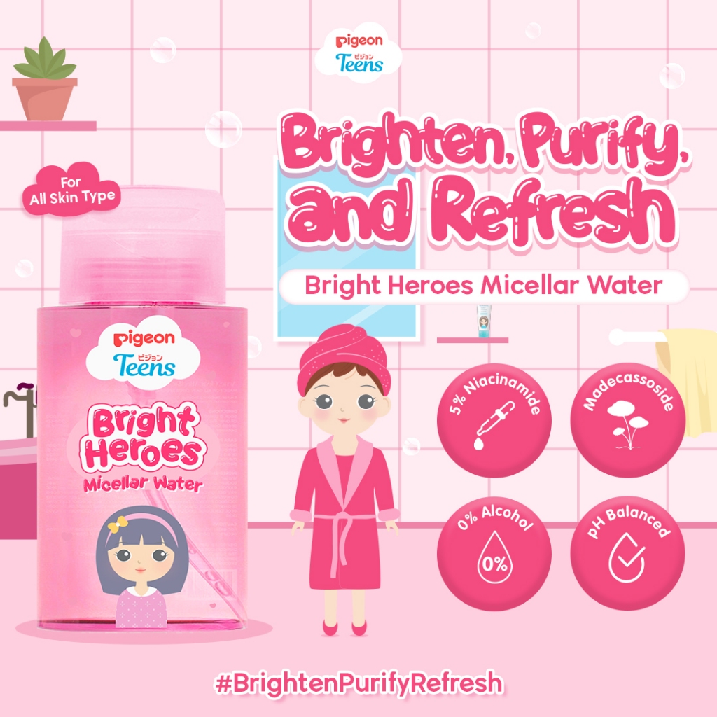 Pigeon Teens Micellar Water 100ml - Bright Heroes