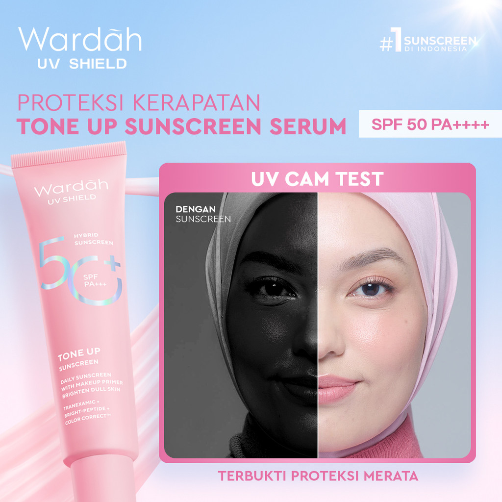 Wardah UV Shield Tone Up Sunscreen SPF50+ PA+++ 30ml