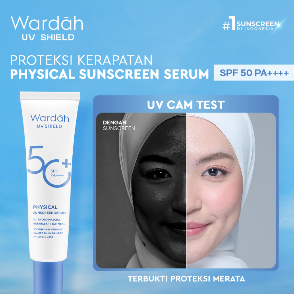 Wardah UV Shield Physical Sunscreen Serum SPF50+ PA++++ 30ml