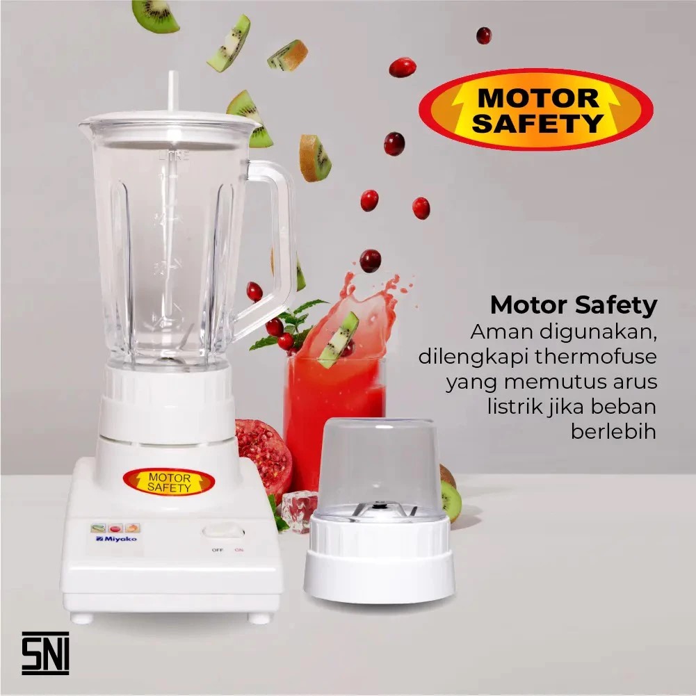 Miyako Blender Plastik 2in1 BL-101 PL (Blender Jus + Penggiling Kering) 1L Miyako Blender Plastik 2in1 BL-101 PL (Blender Jus + Penggiling Kering) 1L