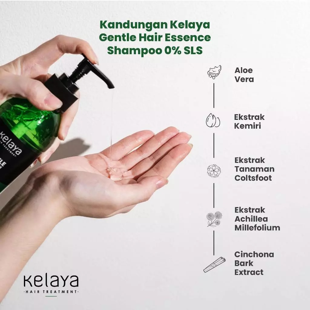 Kelaya Hair Treatment Gentle Hair Essence Shampoo 250ml - Non SLS
