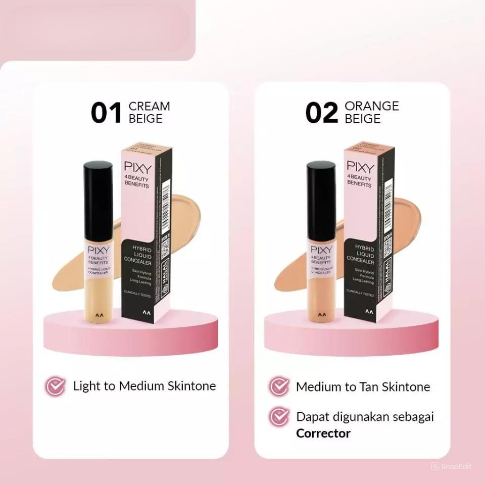 Pixy 4 Beauty Benefits Hybrid Liquid Concealer - 02 Orange Beige