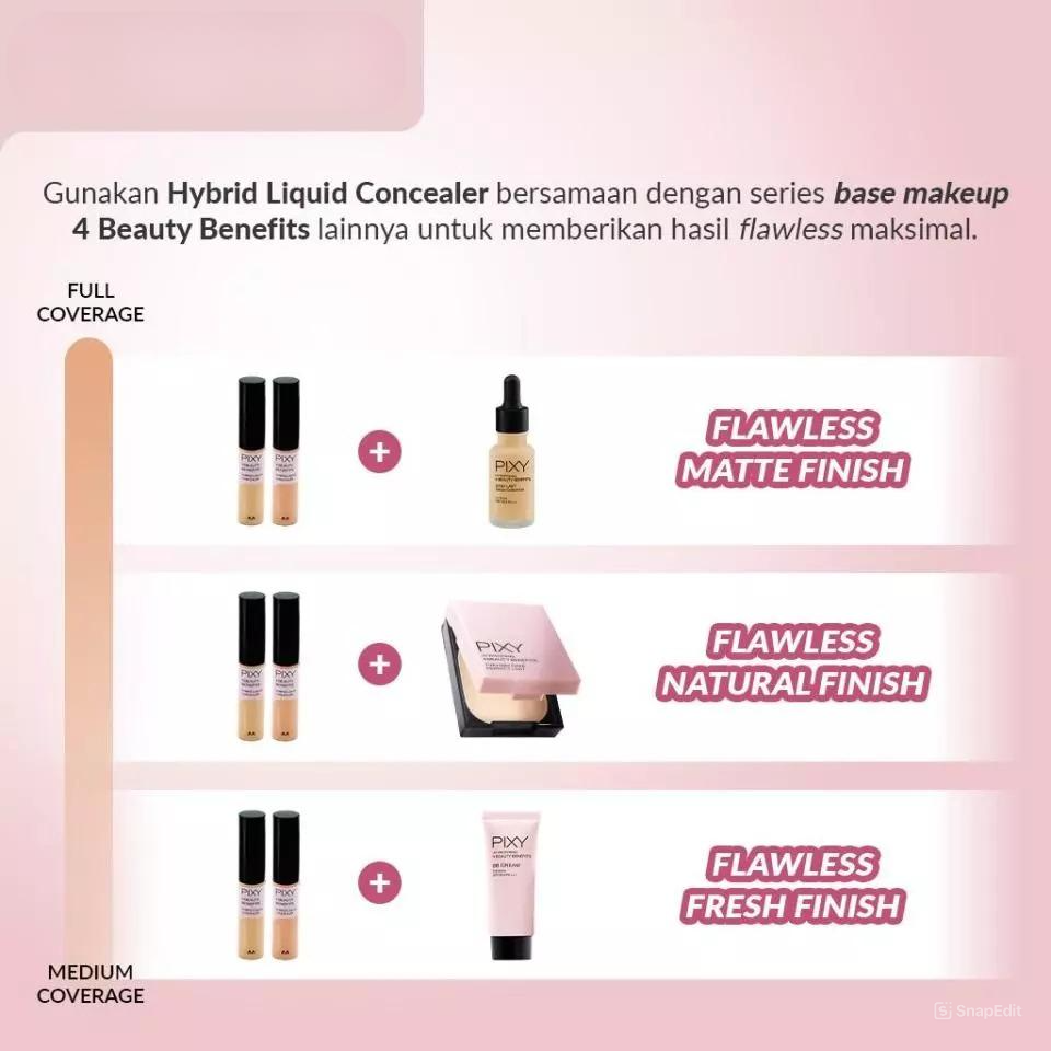 Pixy 4 Beauty Benefits Hybrid Liquid Concealer - 02 Orange Beige