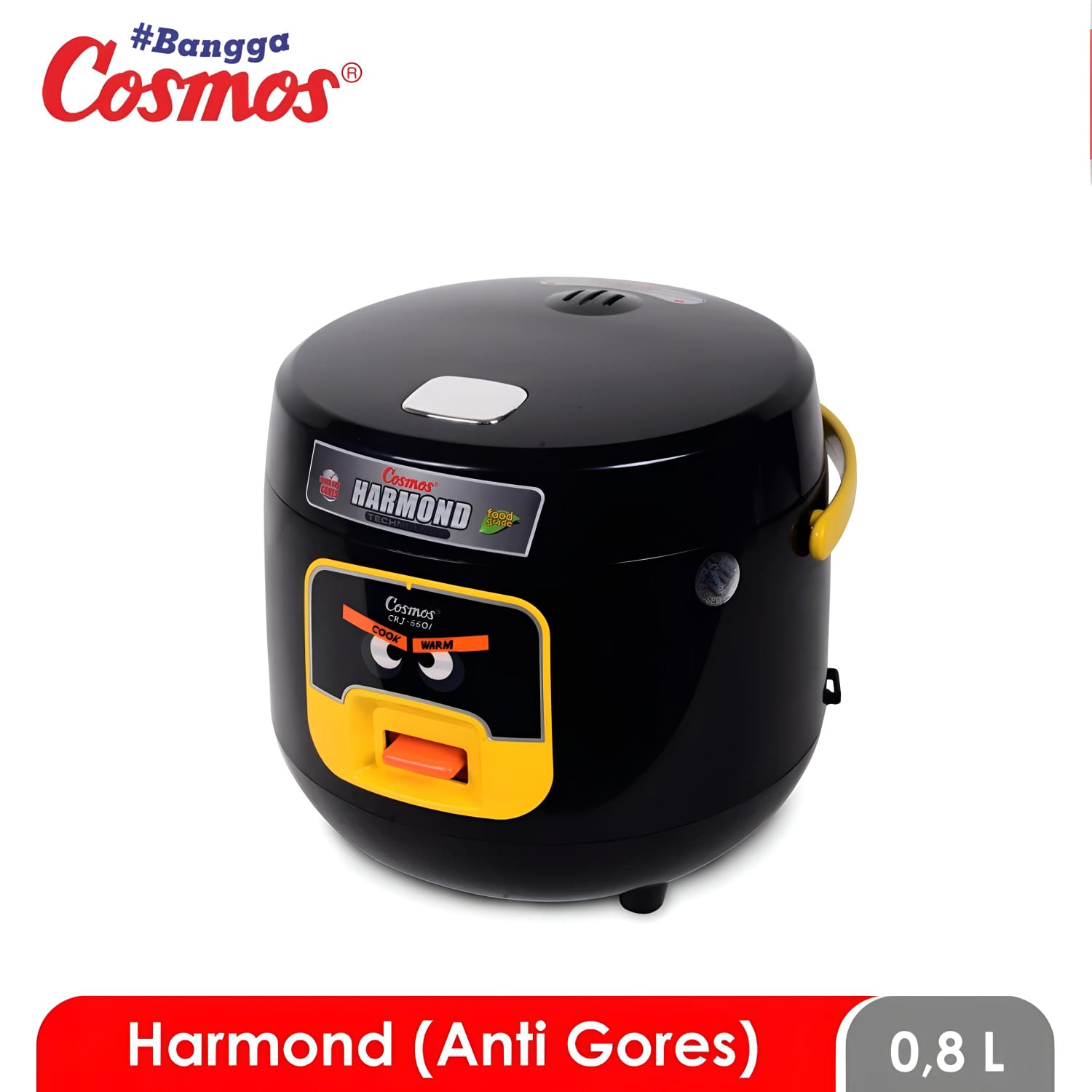 Cosmos Rice Cooker Harmond CRJ-6601 Black - 0.8L 300W/220V Penanak Nasi Cosmos Rice Cooker Harmond CRJ-6601 Black - 0.8L 300W/220V Penanak Nasi