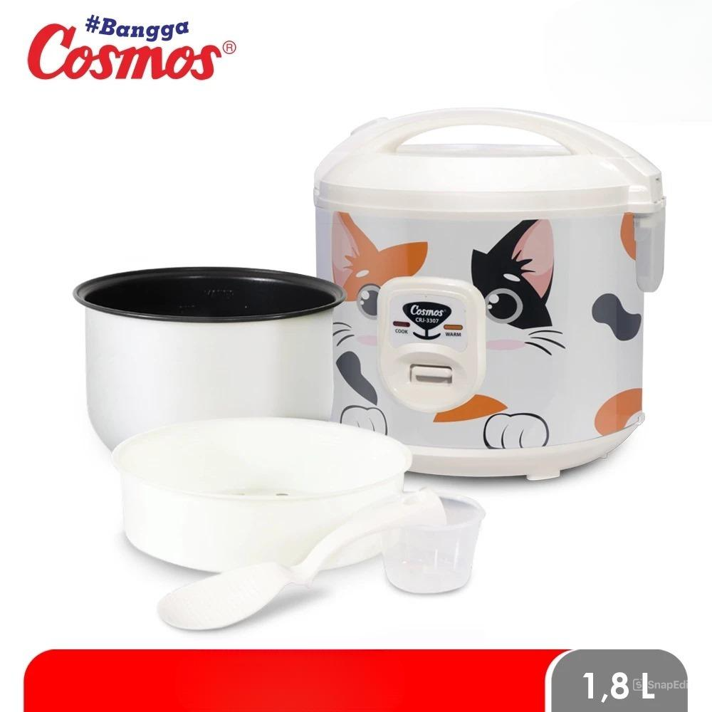 Cosmos Rice Cooker Fabelia Series CRJ-3307 Cat - 1.8L 400W/220V Penanak Nasi Cosmos Rice Cooker Fabelia Series CRJ-3307 Cat - 1.8L 400W/220V Penanak Nasi