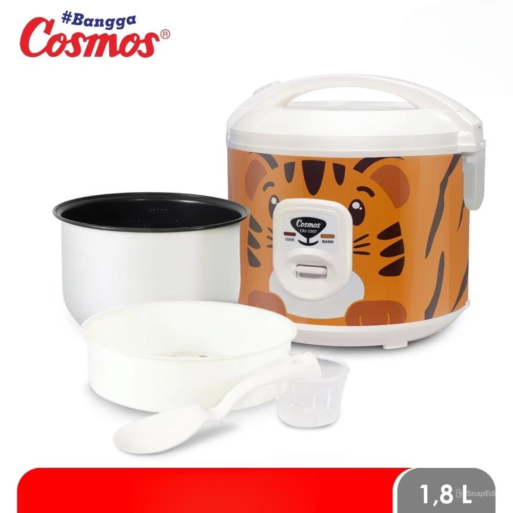 Cosmos Rice Cooker Fabelia Series CRJ-3307 Tiger - 1.8L 400W/220V Penanak Nasi Cosmos Rice Cooker Fabelia Series CRJ-3307 Tiger - 1.8L 400W/220V Penanak Nasi
