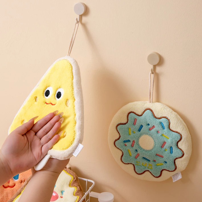 Handuk Tangan Mini Motif Roti (22cm x 17cm) - (Lap Tangan / Serbet / Wash Cloth)