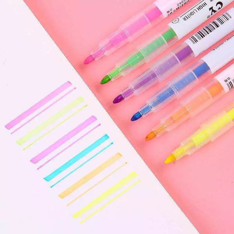 (Isi 6pcs) Stabilo 2 Sisi - Highlighter / Penanda
