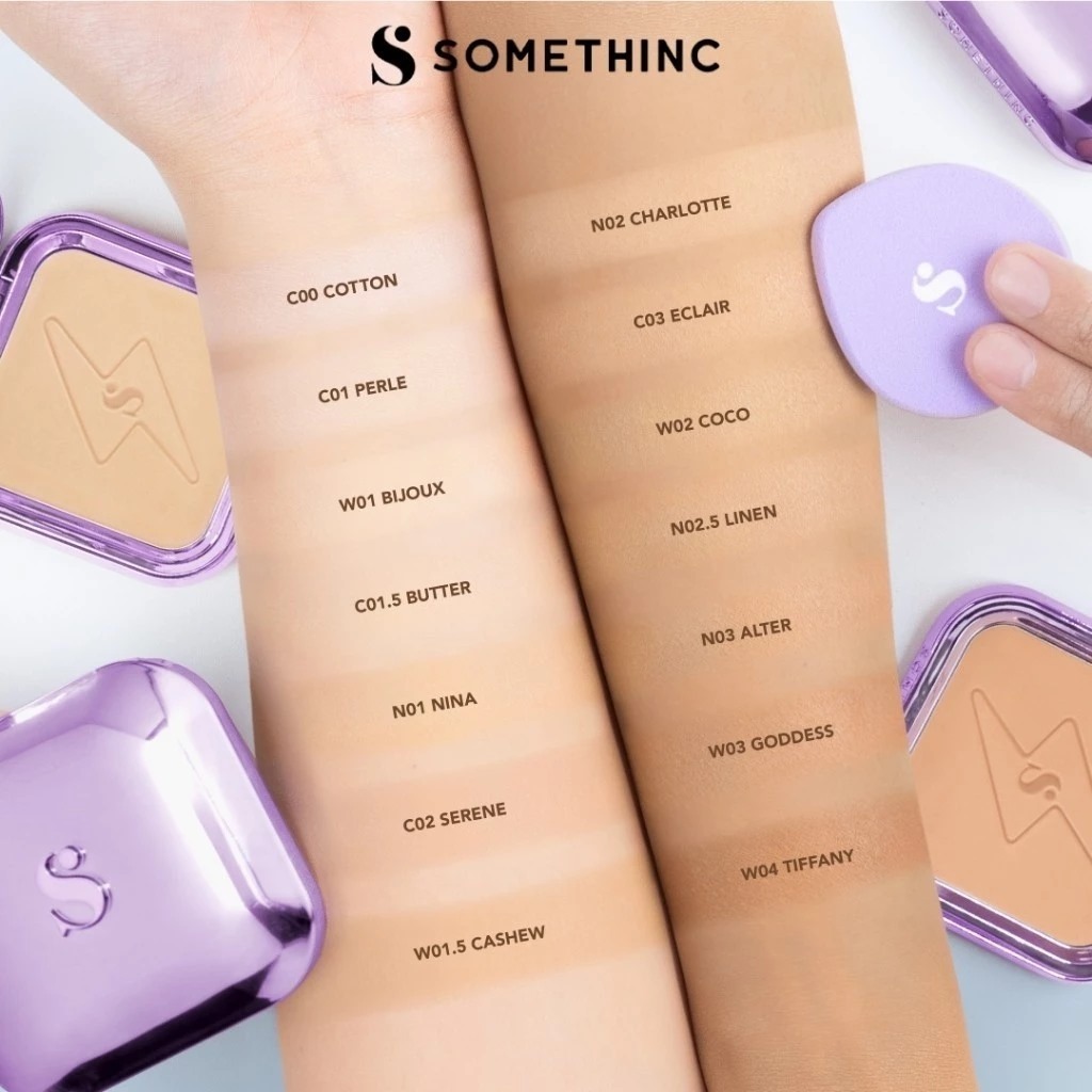 Somethinc Copy Paste Coverblur Powder Foundation 12gr - C00 Cotton