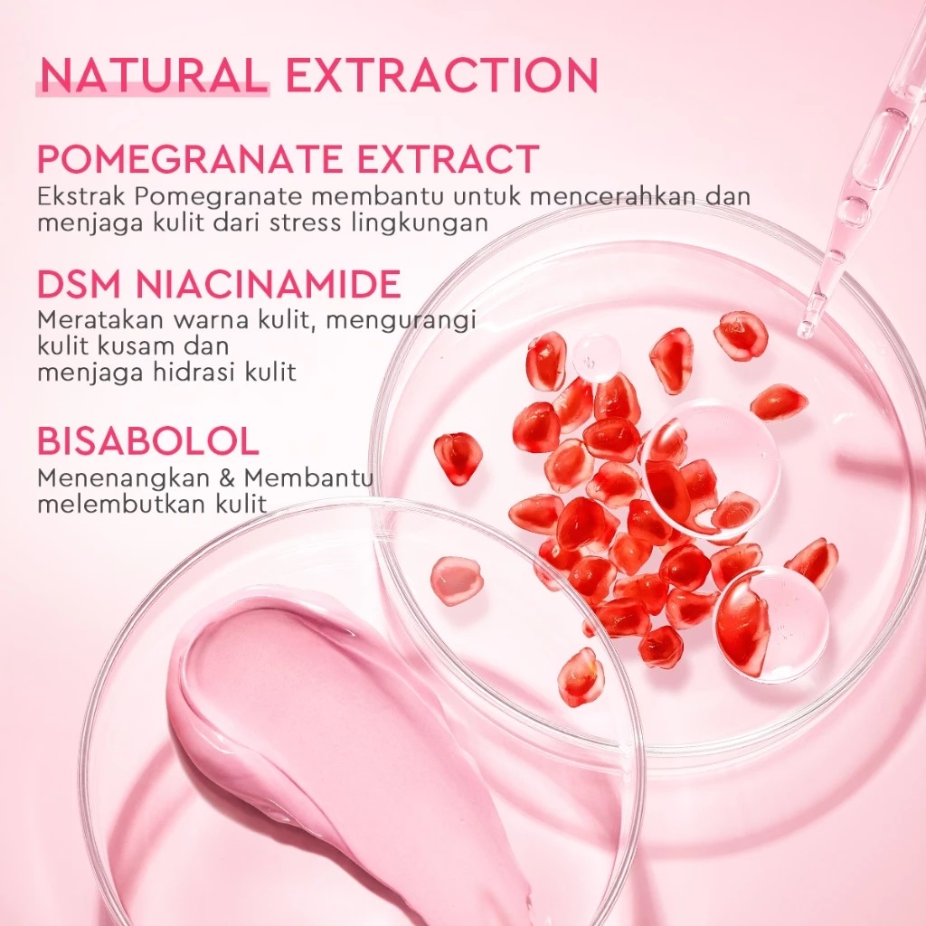Glad 2 Glow Clay Mask - Pomegranate Niacinamide Brightening 30gr