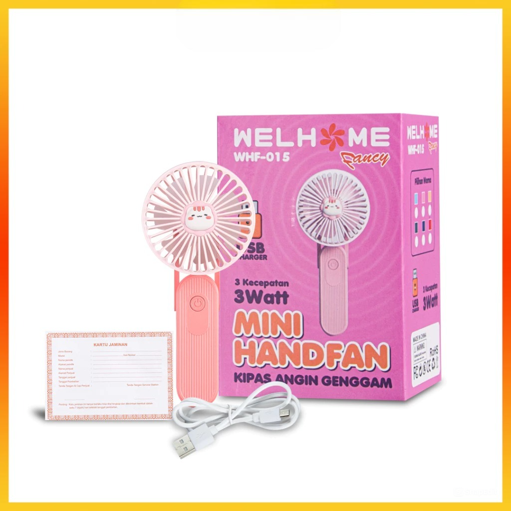 Welhome Mini Handfan WHF-015 - Kipas Angin Genggam