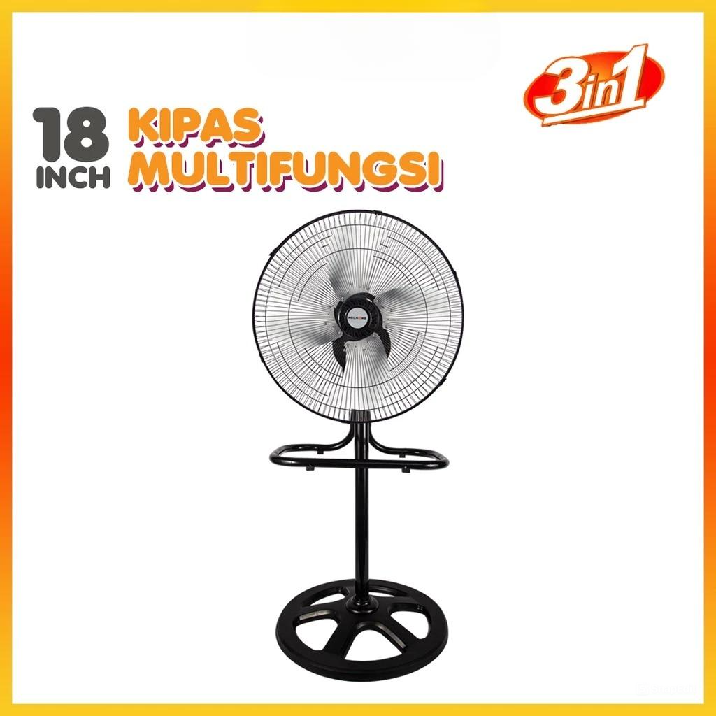 Welhome Kipas Angin Berdiri WH-1881M 3in1 Bahan Metal 28Watt