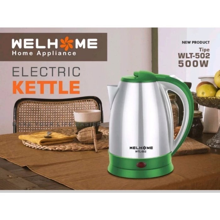 Welhome Electric Kettle WTL-502 2 Liter - Teko Elektrik