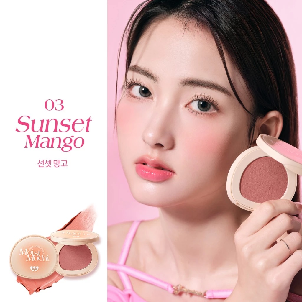 Barenbliss Moist Mochi Paste Powder Blush 4.5gr - 03 Sunset Mango