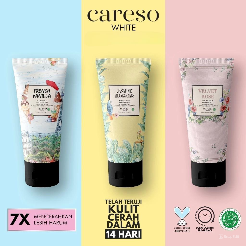 Careso Body Lotion Brightening Elixir 50ml (Tube) - French Vanilla