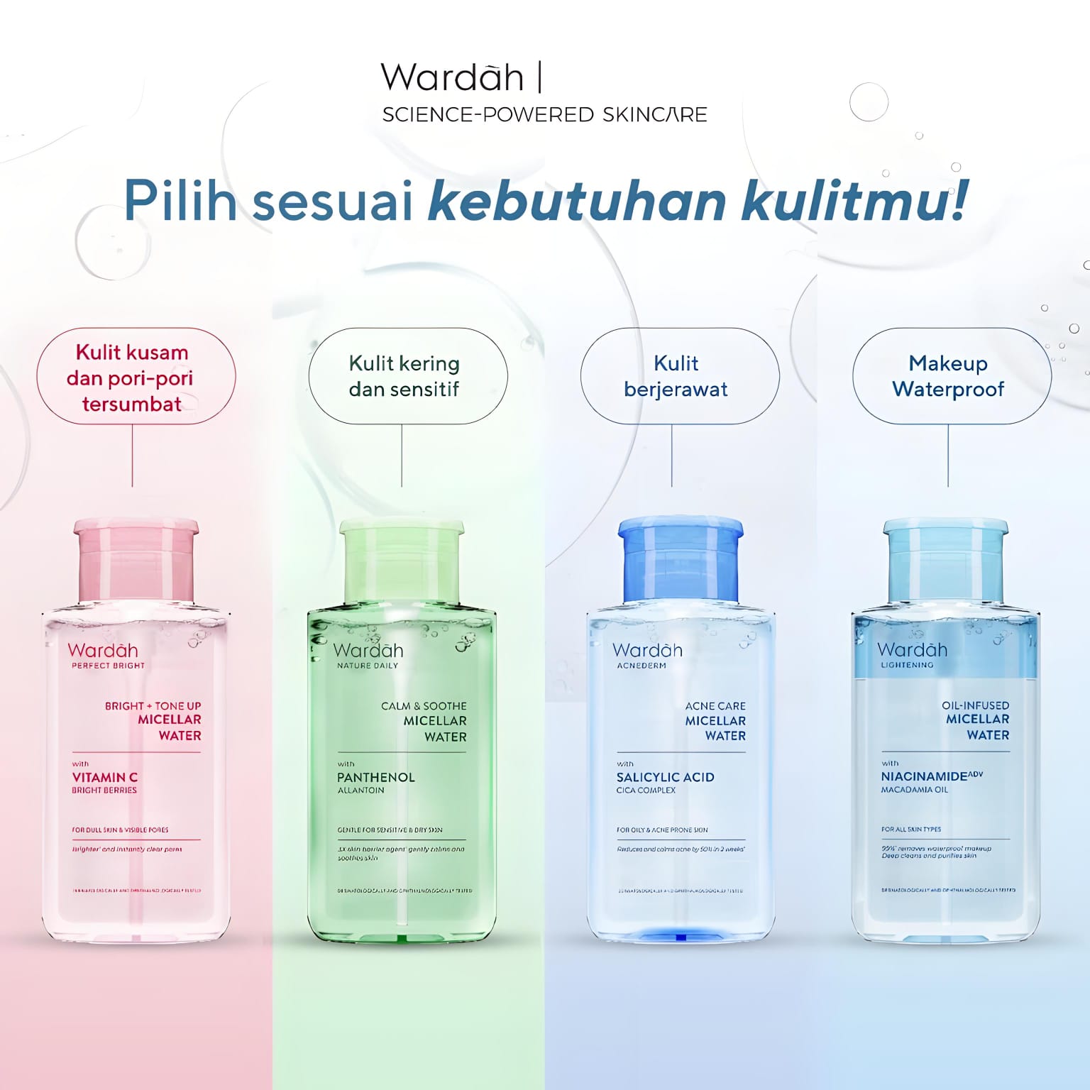 Wardah Perfect Bright + Tone Up Micellar Water 400ml