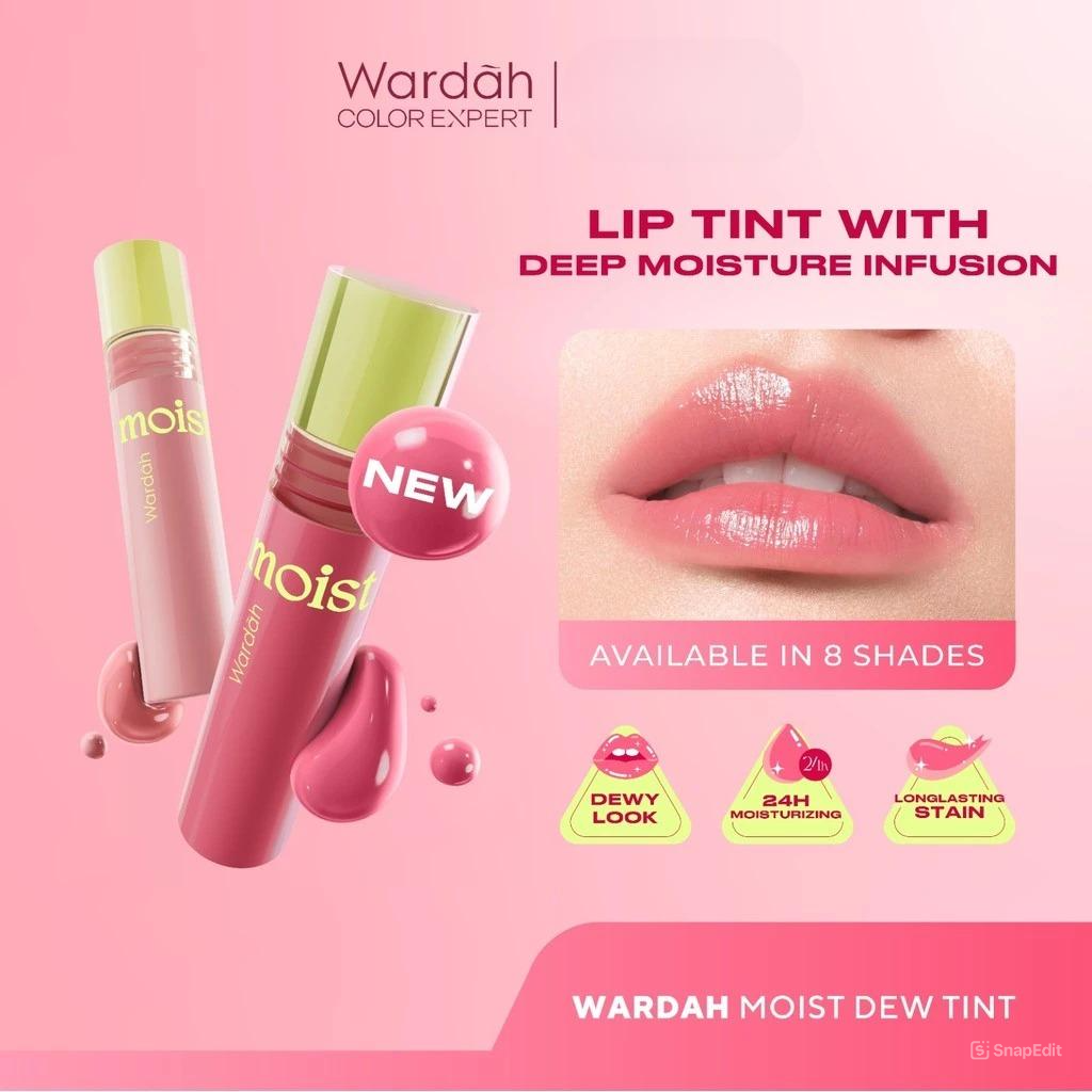 Wardah Moist Dew Tint 3gr - 01 Rosemilk Parfait