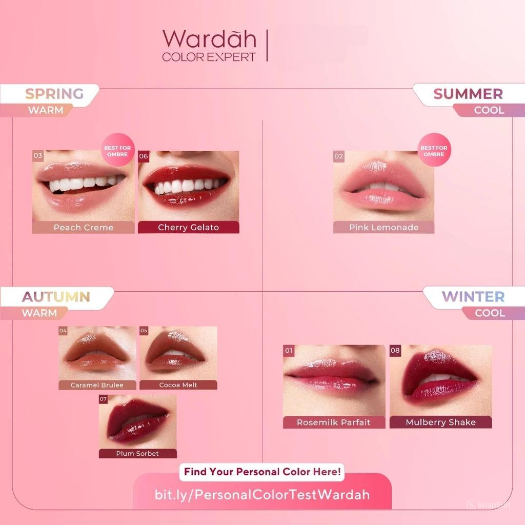 Wardah Moist Dew Tint 3gr - 01 Rosemilk Parfait