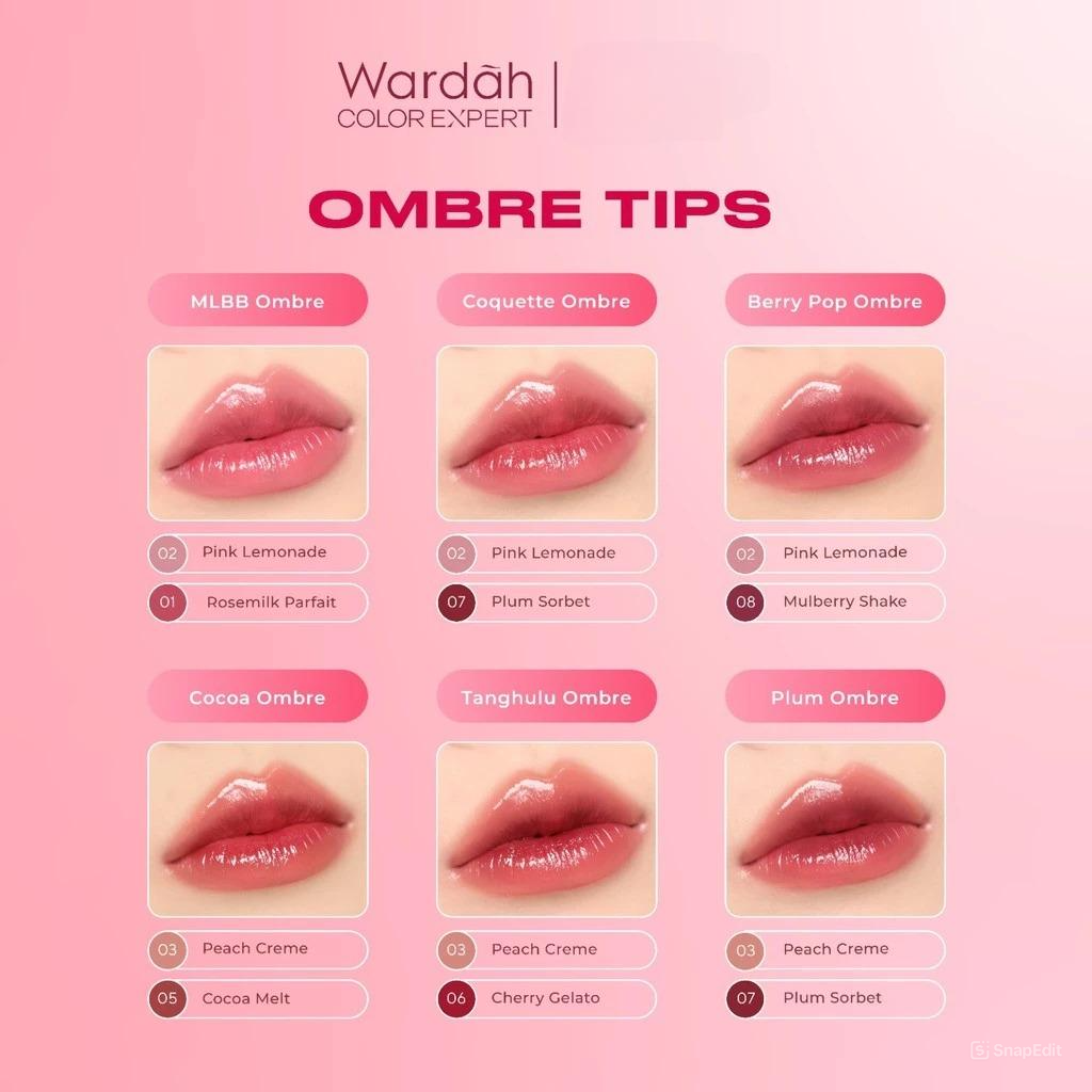 Wardah Moist Dew Tint 3gr - 01 Rosemilk Parfait