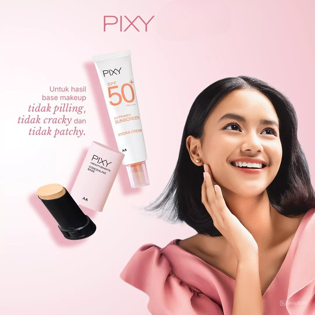 Pixy (Buy1 Free1) UV Whitening 4 Beauty Benefits Concealing Base SPF35 PA+++ 01 Natural Beige + UV Primer Sunscreen Hydra Cream SPF50+ PA++++