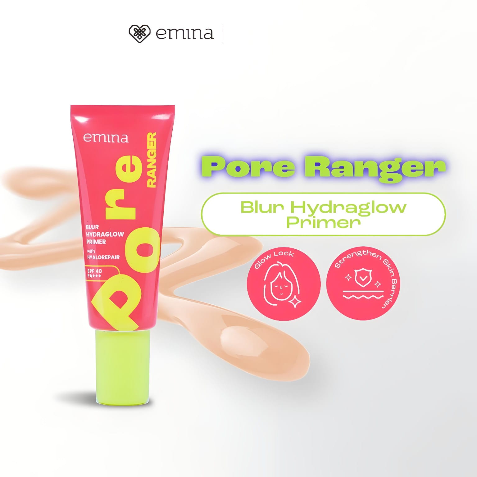 Emina Pore Ranger Blur Hydraglow Primer SPF40 PA+++ 20ml Emina Pore Ranger Blur Hydraglow Primer SPF40 PA+++ 20ml