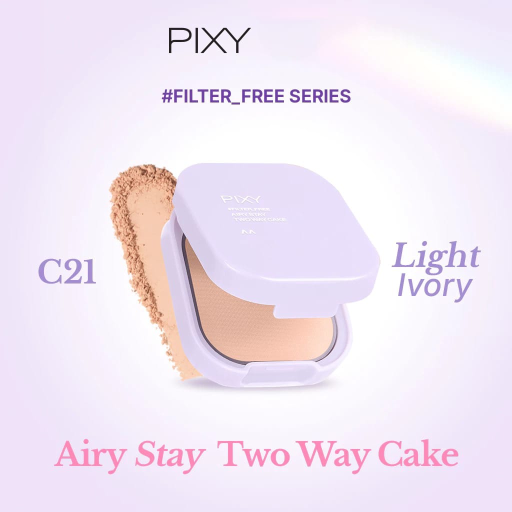 Pixy Airy Stay Two Way Cake 4gr - C21 Light Ivory Pixy Airy Stay Two Way Cake 4gr - C21 Light Ivory