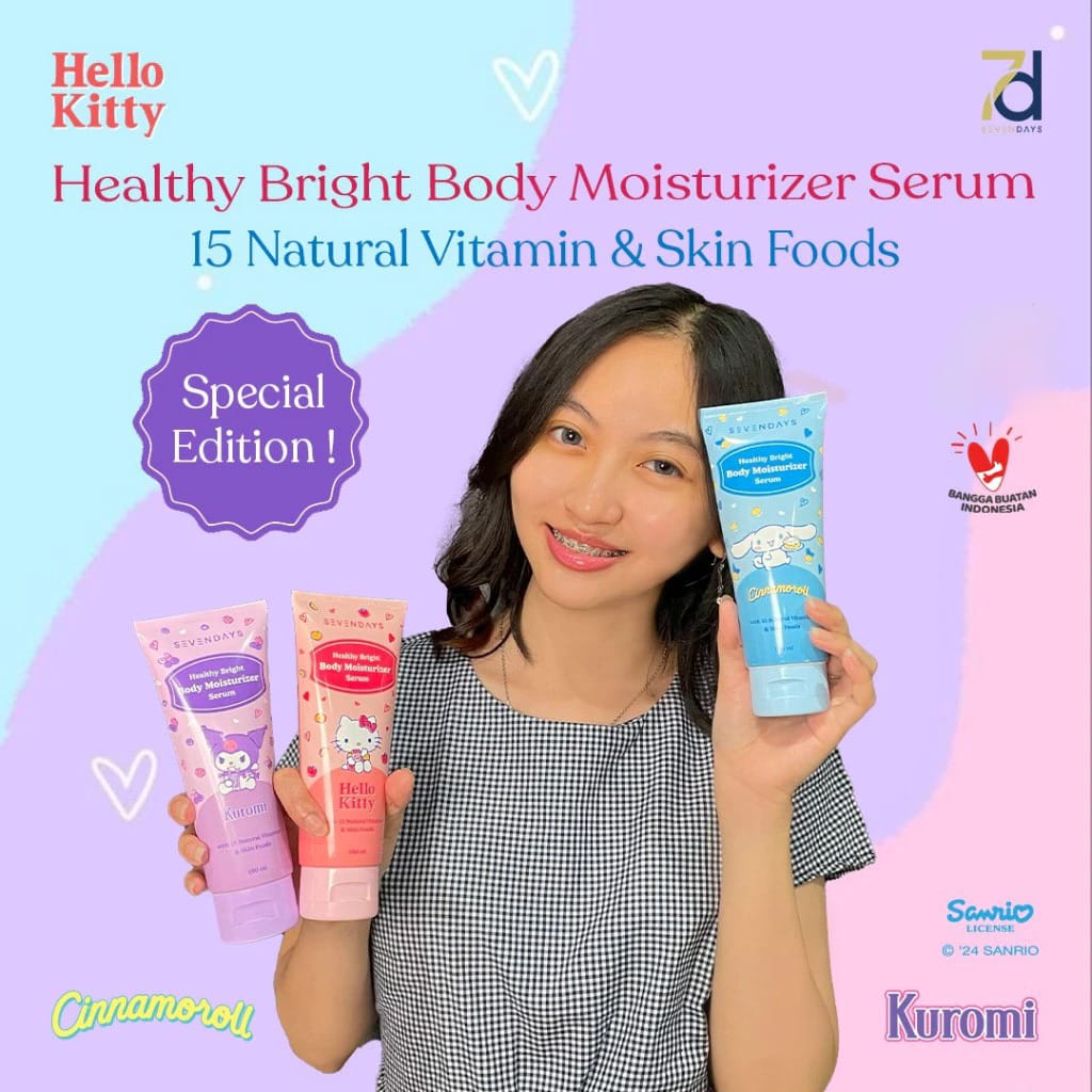 Sevendays Healthy Bright Body Moisturizer Serum 180ml - Hello Kitty
