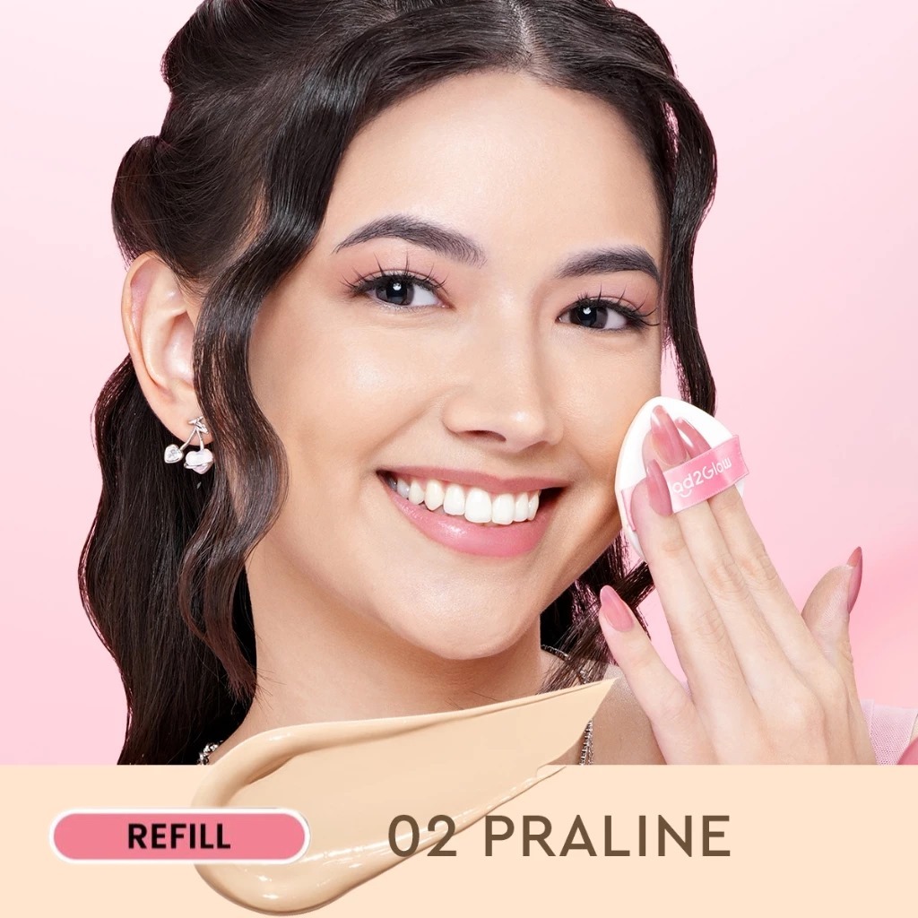 Glad 2 Glow Perfect Cover Cushion REFILL 11gr - 02 Praline Glad 2 Glow Perfect Cover Cushion REFILL 11gr - 02 Praline