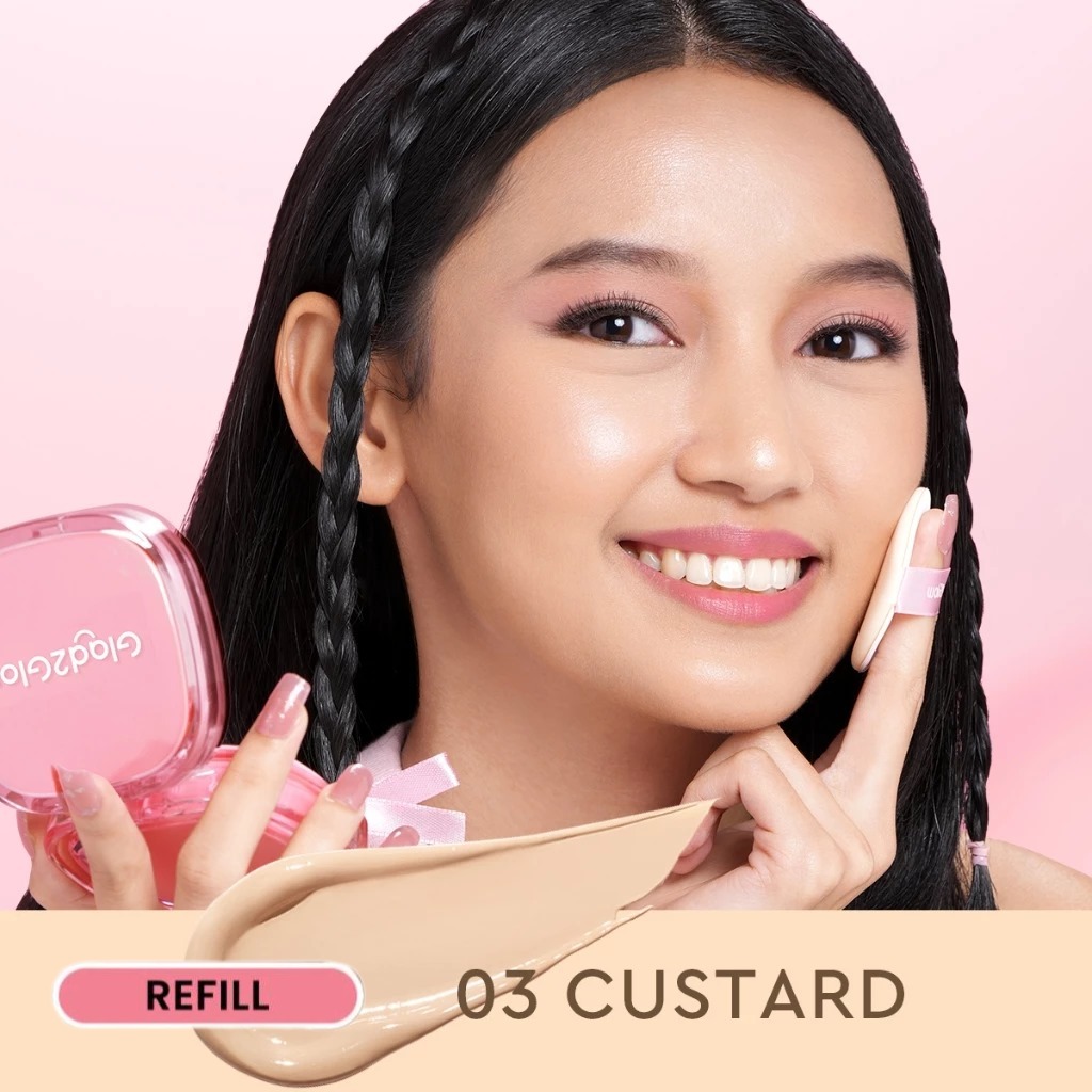Glad 2 Glow Perfect Cover Cushion REFILL 11gr - 03 Custard Glad 2 Glow Perfect Cover Cushion REFILL 11gr - 03 Custard