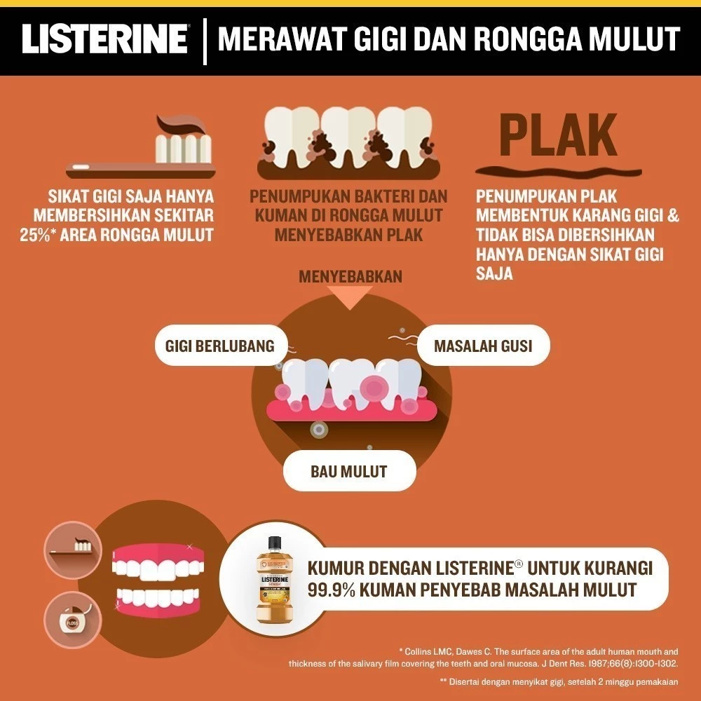 Listerine Antiseptic Mouthwash - Siwak 100ml