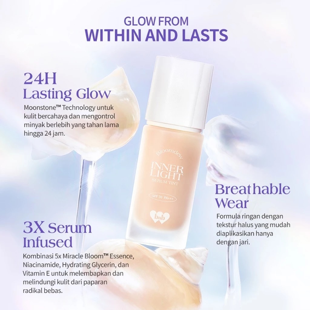 BNB Barenbliss Bloomdew Inner Light Serum Tint SPF30 PA+++ 30ml - MW0 Camellia
