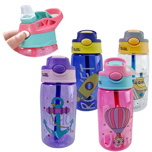 Botol Minum Warna Motif Transportasi 480ml