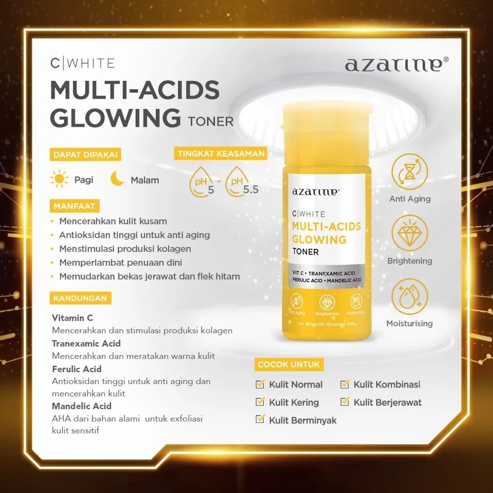 Azarine C White Multi-Acids Glowing Toner 90ml