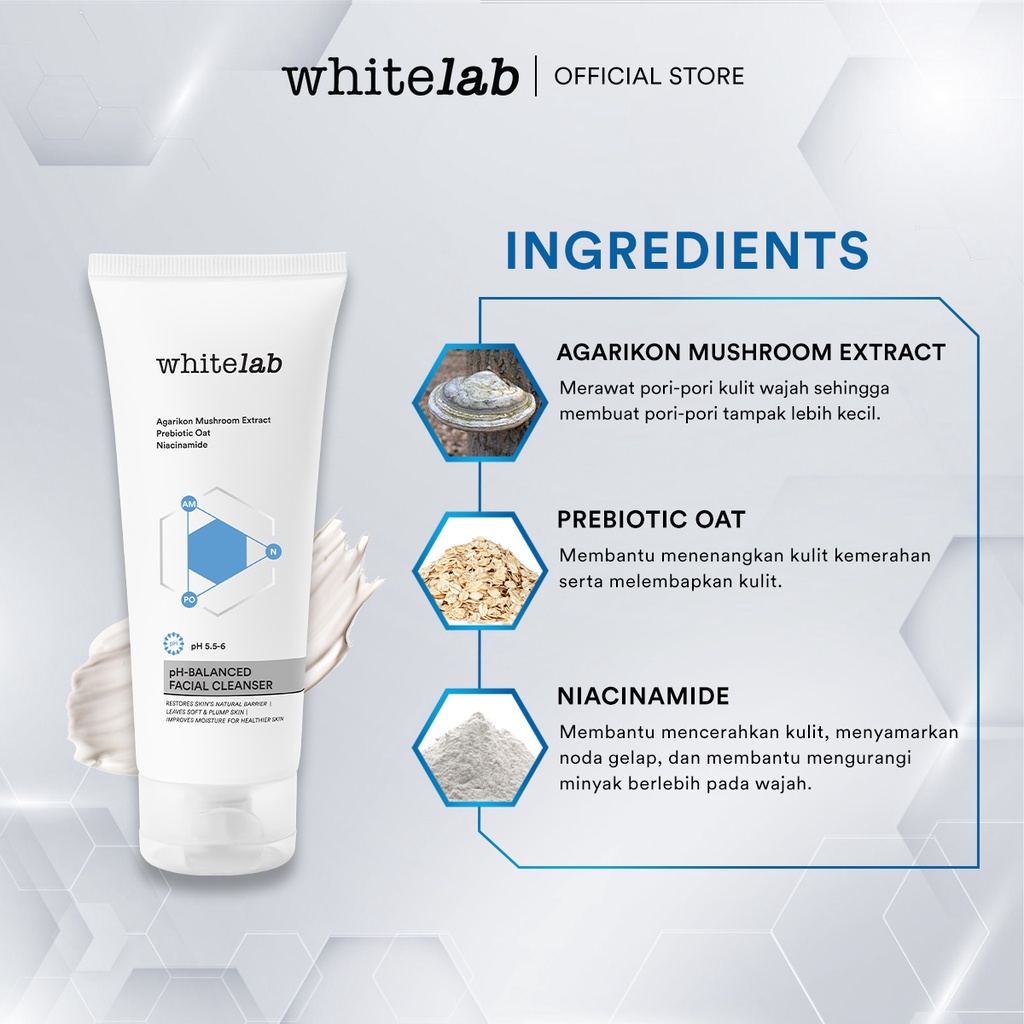 WHITELAB pH-Balanced Facial Cleanser 100gr