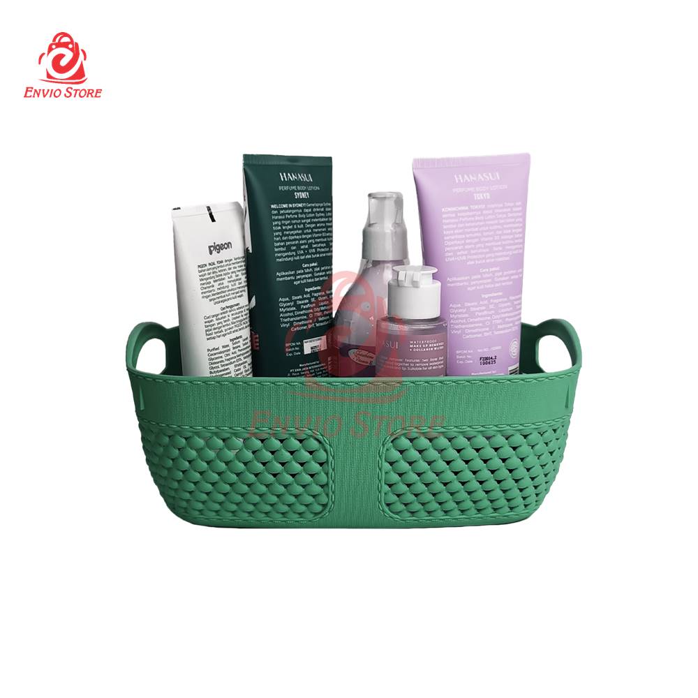 TRI J - Keranjang Plastik Serbaguna 24 x 17 x 9 cm (Mini Container)