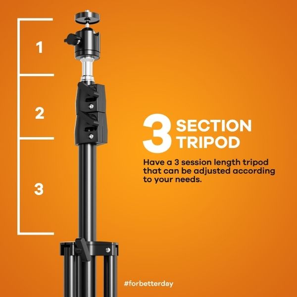 JETE Tripod Stand H7 1,7meter + Holder U (Aluminium Alloy)