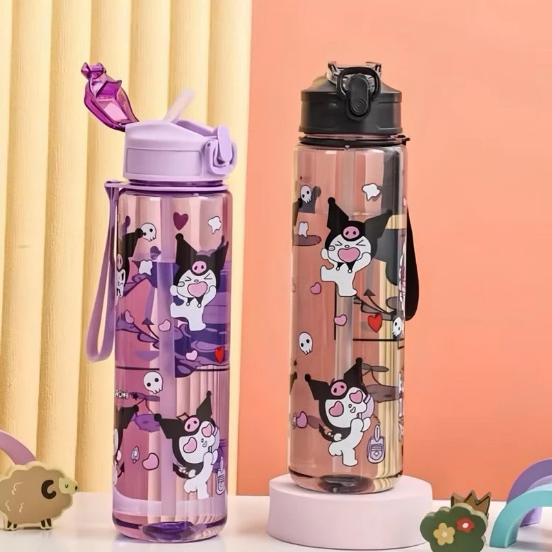 Botol Minum SANRIO 900ml - Botol Air Minum Anak Lucu (Free Sedotan)