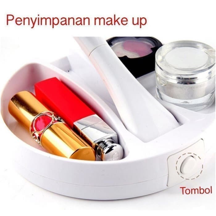 Cermin LED 2 Sisi Lipat ( Foldable Mirror LED )