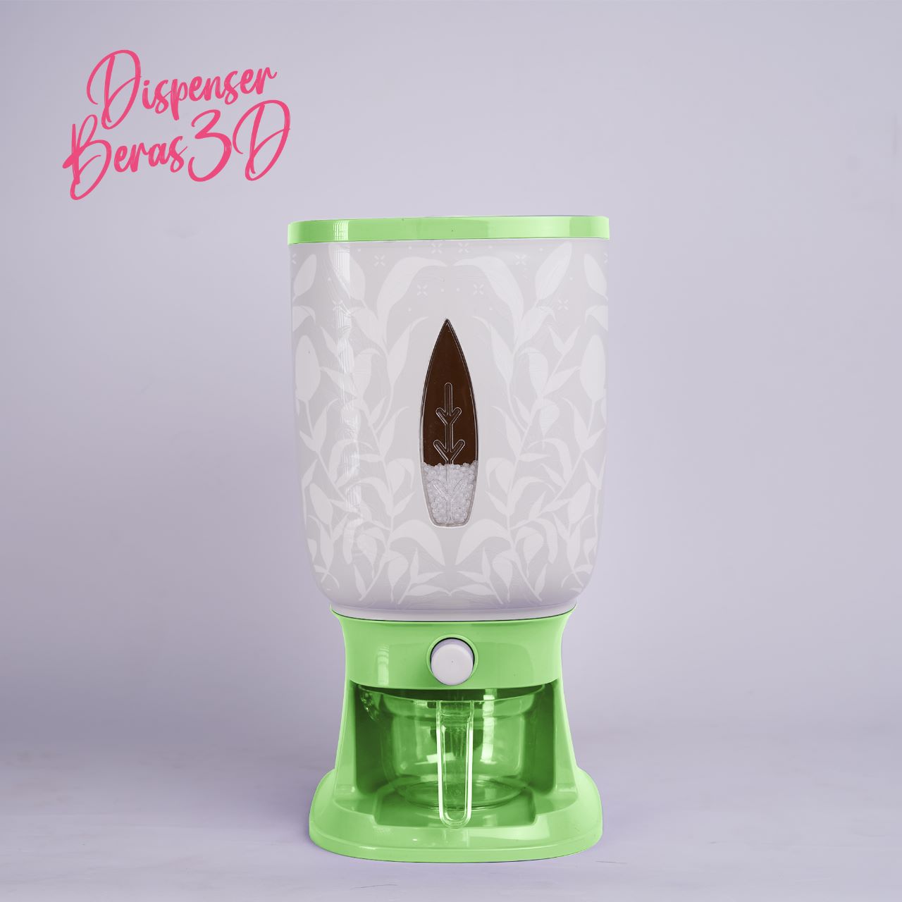 TRI J - Dispenser Beras Motif 10kg - Tempat Penyimpanan Beras (Rice Box)