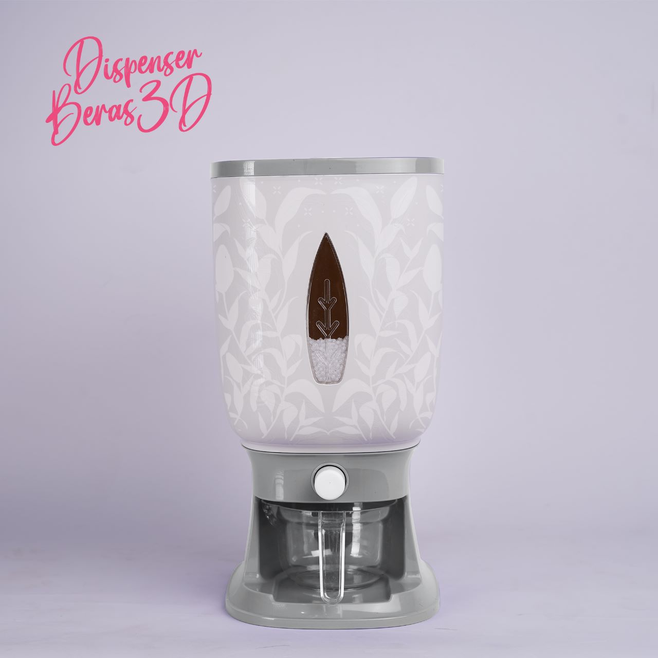 TRI J - Dispenser Beras Motif 10kg - Tempat Penyimpanan Beras (Rice Box)