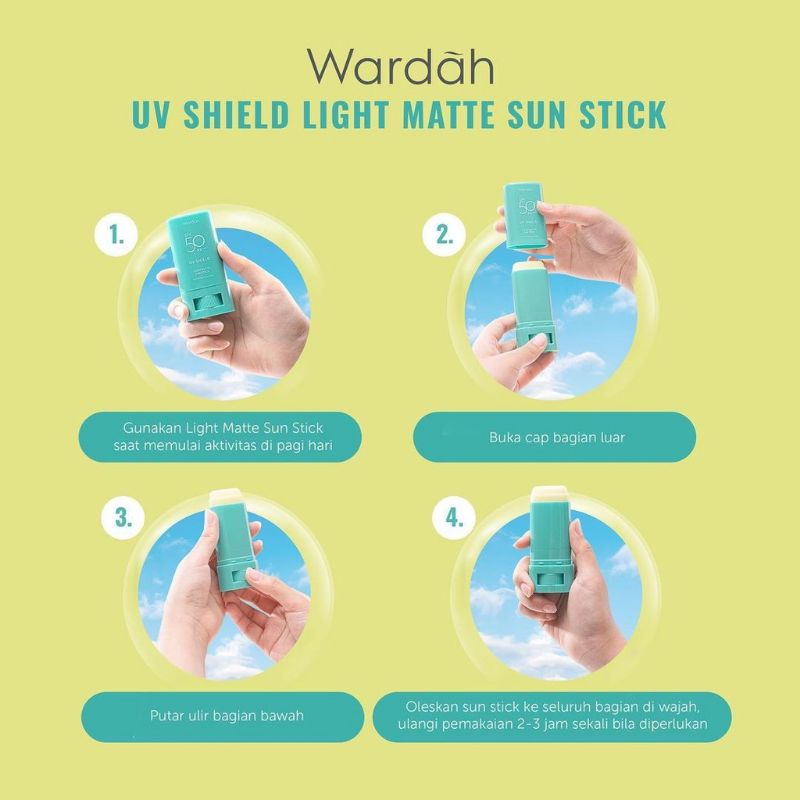 Wardah UV Shield Light Matte Sun Stick SPF50 PA++++ 22gr