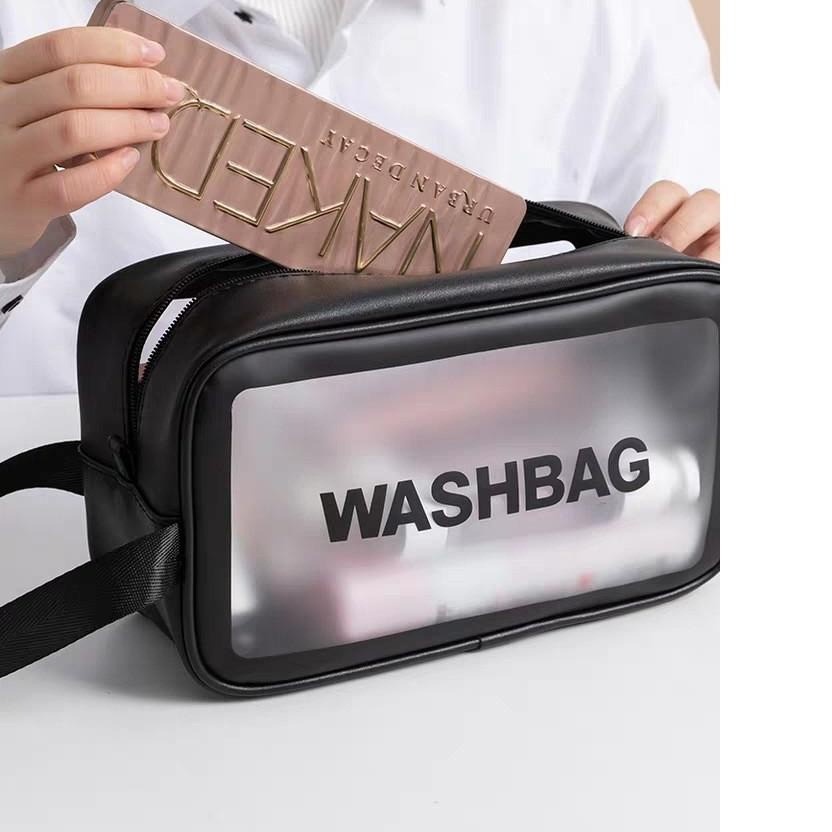 Washbag Pouch Small 23cm x 11cm x 7cm - Tas Kosmetik Transparan